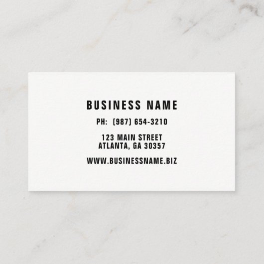 シンプルなモノクロの現代的な眼鏡屋 名刺 (裏面)