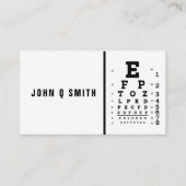 シンプルなモノクロの現代的な眼鏡屋 名刺 (正面)