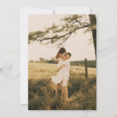 シンプルなモノクロオーバーレイのモダンな写真ウェディング 招待状 (裏面)