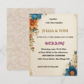 シンプルなモノクロオーバーレイ写真ウェディング招待状 招待状 (正面/裏面)