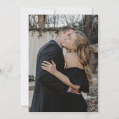 シンプルなモノクロ写真で誓いを新たに結婚式 招待状 (裏面)