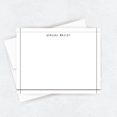 シンプルなモノクロ幾何学的な現代的なプロフェッショナル ノートカード