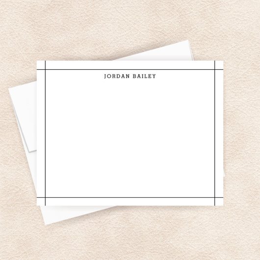 シンプルなモノクロ幾何学的な現代的なプロフェッショナル ノートカード