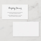 シンプルなモノクロ エレガント ディスプレイ シャワー エンクロージャーカード (正面/裏面)