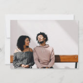 シンプルなモノクロ カップル ウェディング シャワー 招待状 (裏面)