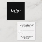 シンプルなモノクロ 紹介カード (正面/裏面)