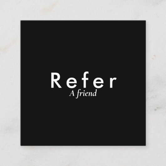 シンプルなモノクロ 紹介カード (正面)