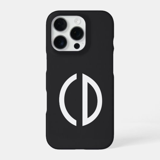 ! シンプルなモノグラムのアイデア 1 iPhoneケース (裏面)