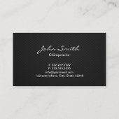 シンプルなモノグラムのカイロプラクターの名刺 名刺 (裏面)