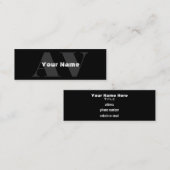 シンプルなモノグラムの名刺 スキニー名刺 (正面/裏面)