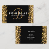 シンプルなモノグラムの金ゴールドはつきましたり及び光っています 名刺 (正面/裏面)