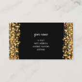 シンプルなモノグラムの金ゴールドはつきましたり及び光っています 名刺 (裏面)