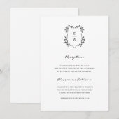 シンプルなモノグラム封筒カード エンクロージャーカード (正面/裏面)