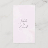 シンプルなモノグラム灰色の水色ロベバード エンクロージャーカード (裏面)