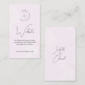 シンプルなモノグラム灰色の水色ロベバード エンクロージャーカード (正面/裏面)