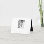 シンプルなモノグラム箱4の数々のな写真のモダンな結婚式 サンキューカード (裏面)