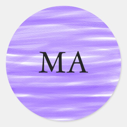 シンプルなモノグラム あなたの名前のイニシャル メンズ ミニマル デザイン ラウンドシール (正面)