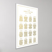 シンプルなモノグラム エレガントなウェディング 箔ポスター (レイダウン)