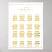 シンプルなモノグラム エレガントなウェディング 箔ポスター (正面)