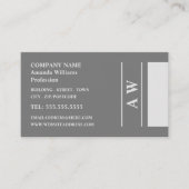 シンプルなモノグラム, ミニマル 名刺 (正面)