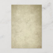 シンプルなモノグラム | ヴィンテージ紙 受付詳細 エンクロージャーカード (裏面)