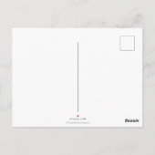 シンプルなモノグラム | 優しいピンク/パープルのオンブレ ポストカード (裏面)