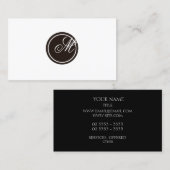 シンプルなモノグラム 名刺 (正面/裏面)