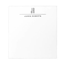 シンプルなモノグラム 現代的 プロフェッショナル オーダーメイド ノートパッド