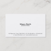 シンプルなモノグラム（白） 名刺 (裏面)