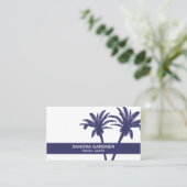 シンプルなヤシの木の旅行代理店 名刺 (スタンド正面)