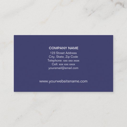 シンプルなヤシの木の旅行代理店 名刺 (裏面)