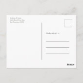 シンプルなユーカリの感謝ベイビーシャワーカード ポストカード (裏面)