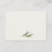 シンプルなユーカリの植物の結婚式の願い事の井戸 エンクロージャーカード (裏面)