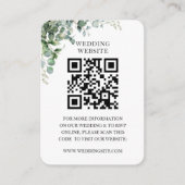 シンプルなユーカリグリーンウェディングパーティー エンクロージャーカード (正面)