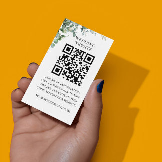 シンプルなユーカリグリーンウェディングパーティー エンクロージャーカード