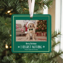 シンプルなユーモアで可愛い犬の写真のクリスマス