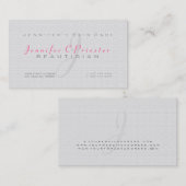 シンプルなライトグレーシンプルなBurlap Linenテクスチャ 名刺 (正面/裏面)