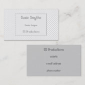 シンプルなライトグレー小さなドットパターンビズカード 名刺 (正面/裏面)