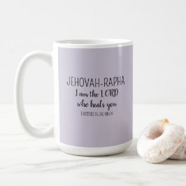 シンプルなライトパープルのキリスト教デザイン Lord Who Heals コーヒーマグカップ