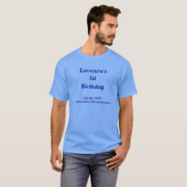 シンプルなライトブルーの子供の誕生日お父さんTシャツ Tシャツ