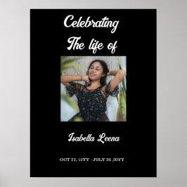 シンプルなライフセレブレーション 葬儀 追悼 フォト ポスター