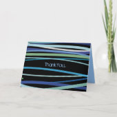 シンプルなラインが一致する感謝のグリーティングカード サンキューカード (正面)