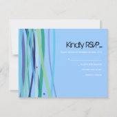 シンプルなラインこうもりのバーの(ユダヤ教の)バル・ミツバーの応答カード 出欠カード (正面)