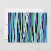 シンプルなラインこうもりのバーの(ユダヤ教の)バル・ミツバーの応答カード 出欠カード (裏面)