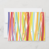 シンプルなラインこうもりのバーの（ユダヤ教の）バル・ミツバーの応答カード 出欠カード (裏面)