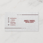 シンプルなラインとの自然なペーパー質の効果 名刺 (裏面)