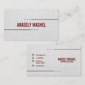 シンプルなラインとの自然なペーパー質の効果 名刺 (正面/裏面)