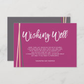 シンプルなラインのレトロタイポグラフィー ウェディング ウィッシュ ウェル エンクロージャーカード (正面/裏面)