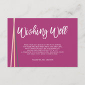 シンプルなラインのレトロ タイポグラフィー ウェディング ウィッシュ ウェル エンクロージャーカード (正面)