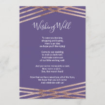 シンプルなラインのローズゴールド バイオレット ウィッシング ウェル